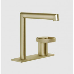 Смеситель для раковины, Gessi, Anello, цвет-Brushed Brass PVD