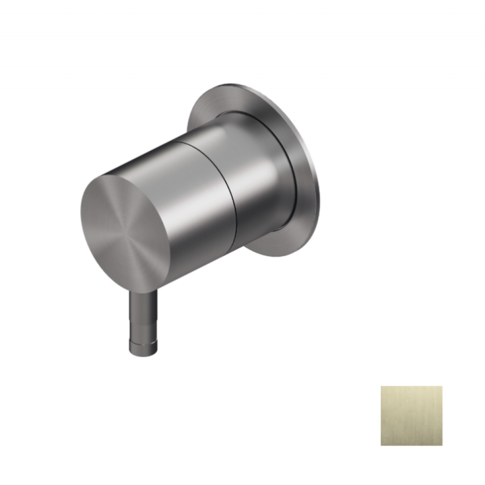 Вентиль, Ritmonio, Diametro35 Inox, переключающий (дивертор), на 3 выхода, 1/2", цвет-Brushed Champagne Stainless Steel PVD