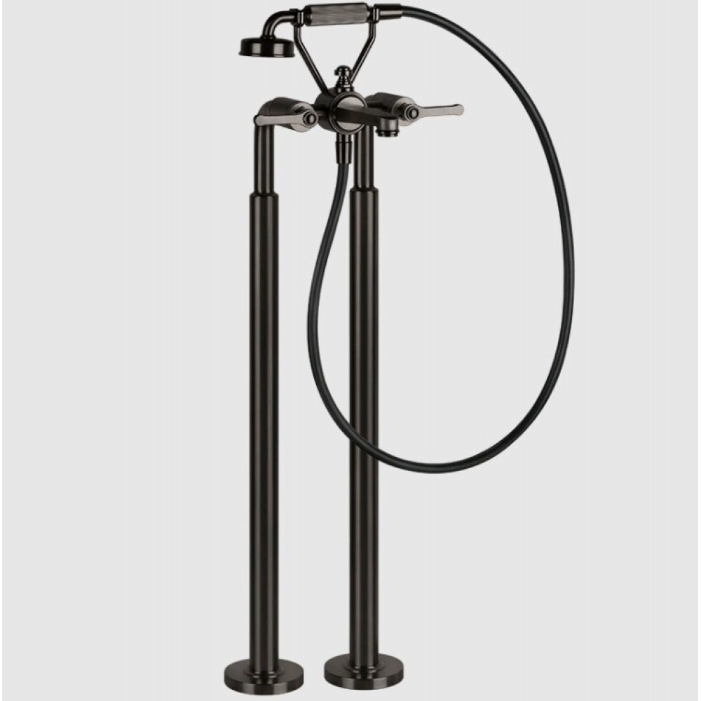 Смеситель для ванны и душа, Gessi, VENTI20, цвет-Black Metal Brushed PVD