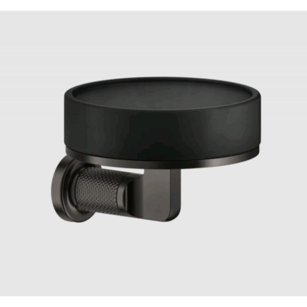 Мыльница, Gessi, Inciso, шгв 115*125*84, цвет-чёрный/Black Metal Brushed PVD