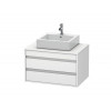 Тумба под раковину, Duravit, Ketho, шгв 800*550*496, раковина-необходимо заказать, цвет-белый матовый