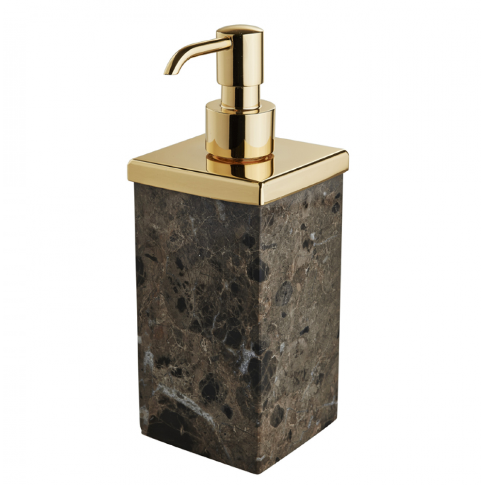 Дозатор для жидкого мыла, 3SC, Palace, шгв 75*75*230, цвет дозатора-золото