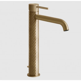 Смеситель для раковины, Gessi, 316 Intreccio, цвет-Warm Bronze Brushed PVD