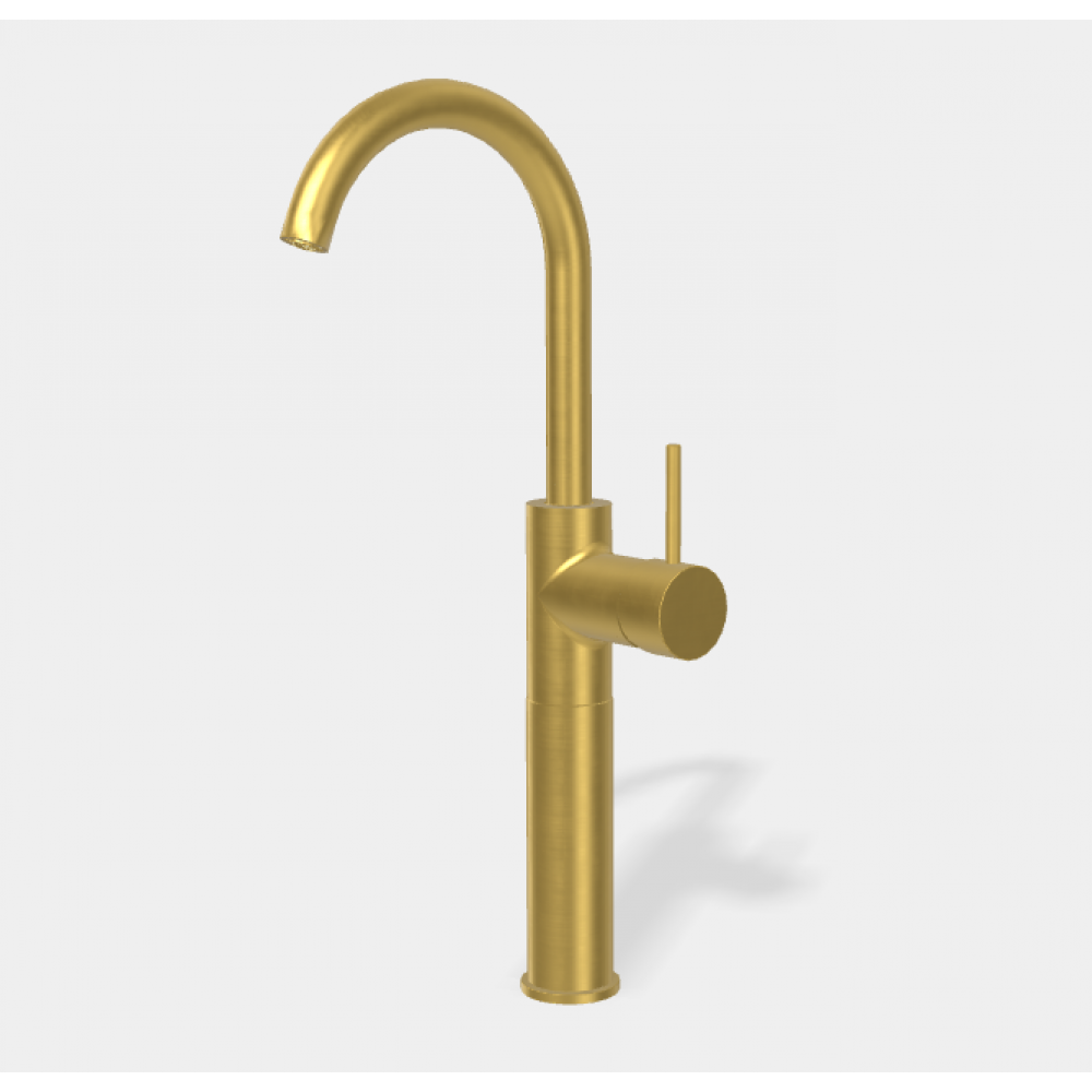 Смеситель для раковины, Fima Carlo Frattini, Spillo Up, цвет-брашированное золото