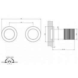 Смеситель для душа, Gessi, Habito Bath-Shower, TRAME, цвет-Finox Brushed Nickel