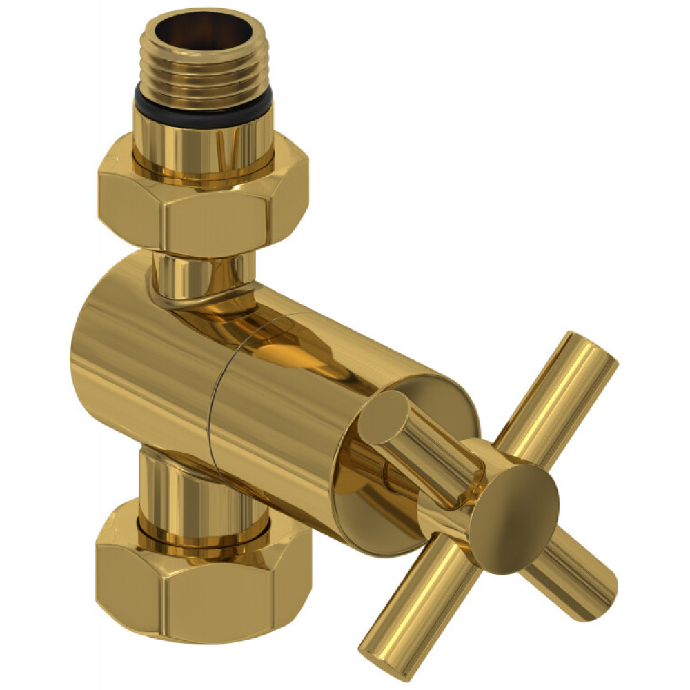 Вентиль, Сунержа, G 1/2" НР х G 3/4" НГ, прямой, крест, цвет-золото