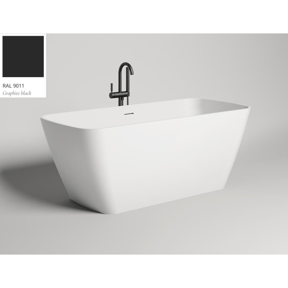 Ванна, Salini, AGATHA, шгв 1800*800*660, цвет внутри и снаружи-RAL9011 матовый