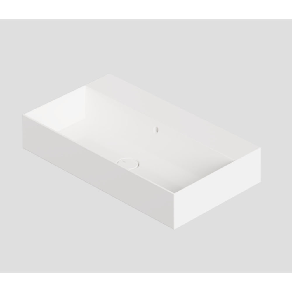 Раковина, Alice, Spy, шгв 810*460*135, отверстия для смесителя-отсутствуют, Aliglaze+, цвет-белый