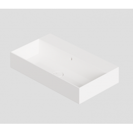 Раковина, Alice, Spy, шгв 810*460*135, отверстия для смесителя-отсутствуют, Aliglaze+, цвет-белый