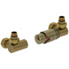 Терморегулятор, Сунержа, 3D, автоматический, G 1/2" НР х G 3/4" НГ, набор, правый, цвет-бронза состаренная