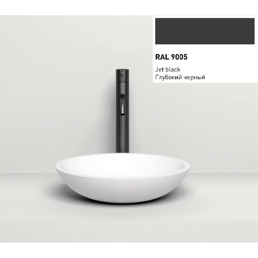 Раковина, Salini, Callista 05, шгв 370*370*85, отверстия для смесителя-отсутствуют, цвет-RAL9005