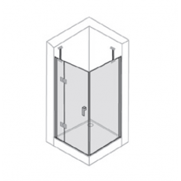 Боковая стенка, Huppe, Aura Pure, шв 800*2000, блестящее серебро, цвет стекла-прозрачный