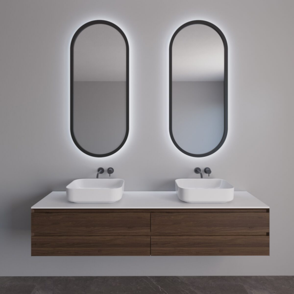 Зеркало, MOBO, Capsule, овальное, шв 500*1000, с подсветкой, цвет рамы-Desert beige