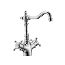 Смеситель для раковины, Cisal, Huber Victorian, цвет-Chrome