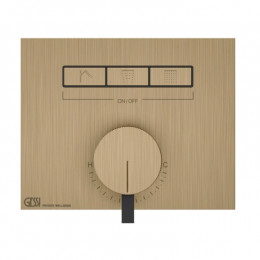 Смеситель для душа, Gessi, HI-FI, на 3 потребителя, цвет-Warm Bronze Brushed PVD