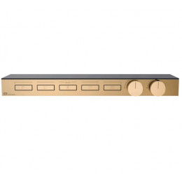 Смеситель для душа, Gessi, HI-FI, на 5 потребителей, цвет-Warm Bronze PVD