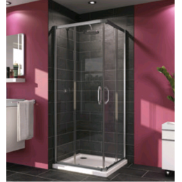 Душевое ограждение, Huppe, X1, шгв 900*900*1900, петли-слева и справа, блестящее серебро, цвет стекла-прозрачный