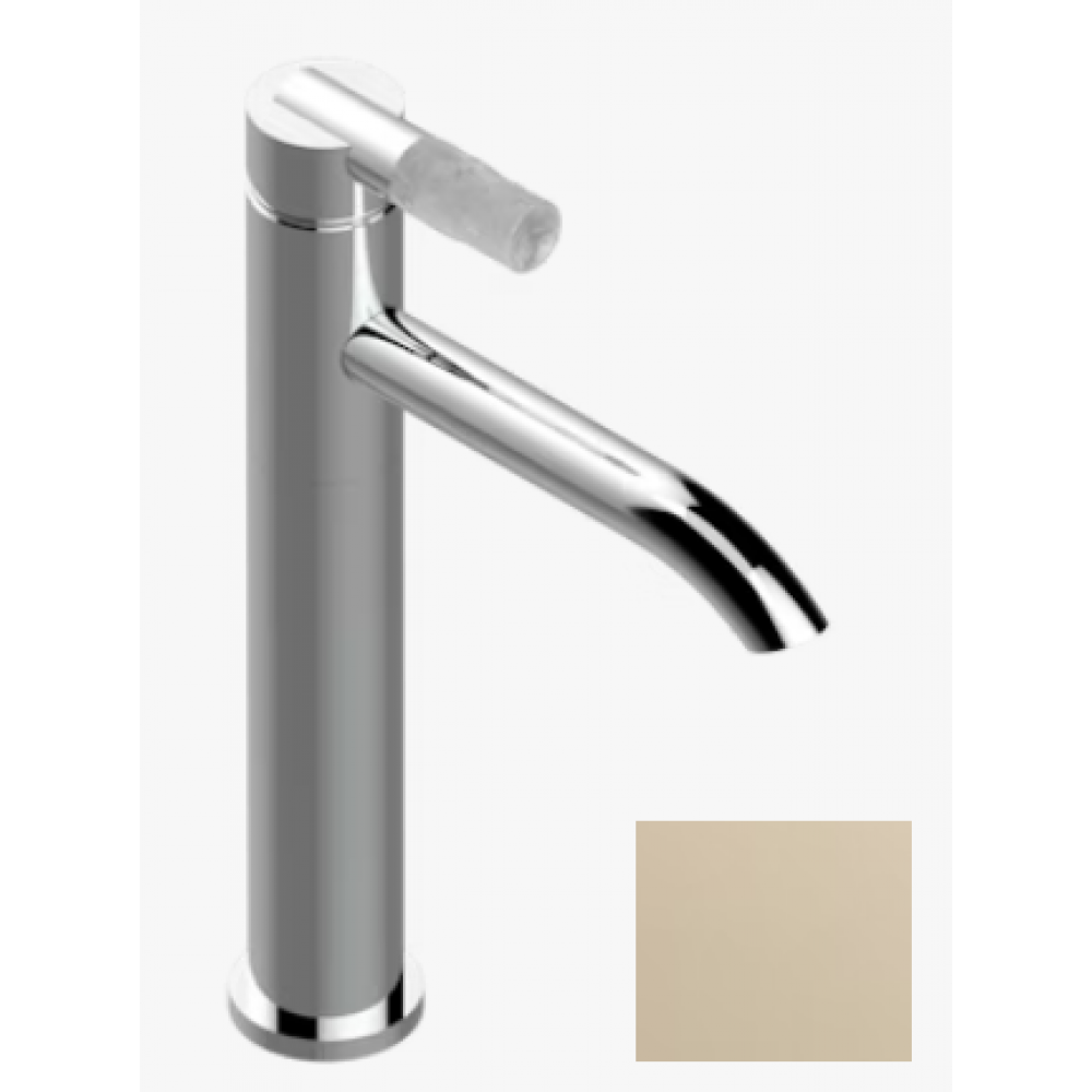 Смеситель для раковины, THG, Bambou Clear crystal, цвет-золото светлое