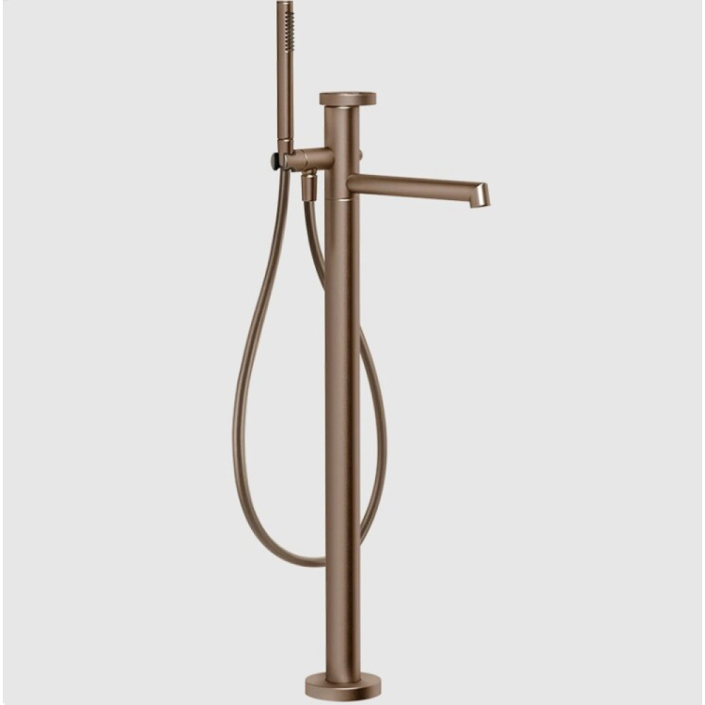 Смеситель для ванны и душа, Gessi, Anello, цвет-Copper Brushed PVD