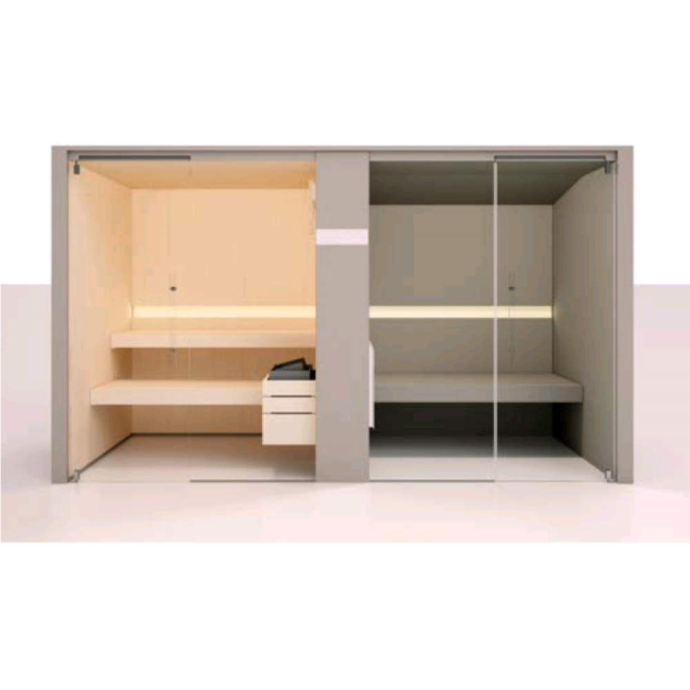 Интегрированная система, Effe, LOGICA SH, хаммам+сауна, шгв 3730*1710*2170, петли-слева и справа, цвет-Sand