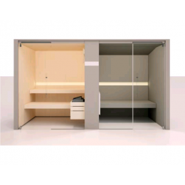 Интегрированная система, Effe, LOGICA SH, хаммам+сауна, шгв 3730*1710*2170, петли-слева и справа, цвет-Sand