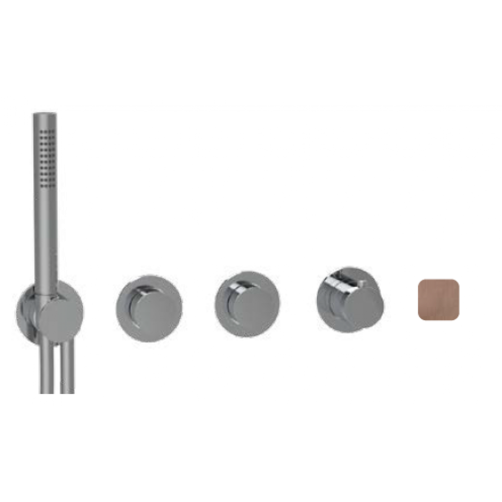 Смеситель для душа, Almar, Modular Push, на 2 потребителя, цвет-Copper Brushed PVD (Товар заказной, возврату не подлежит)