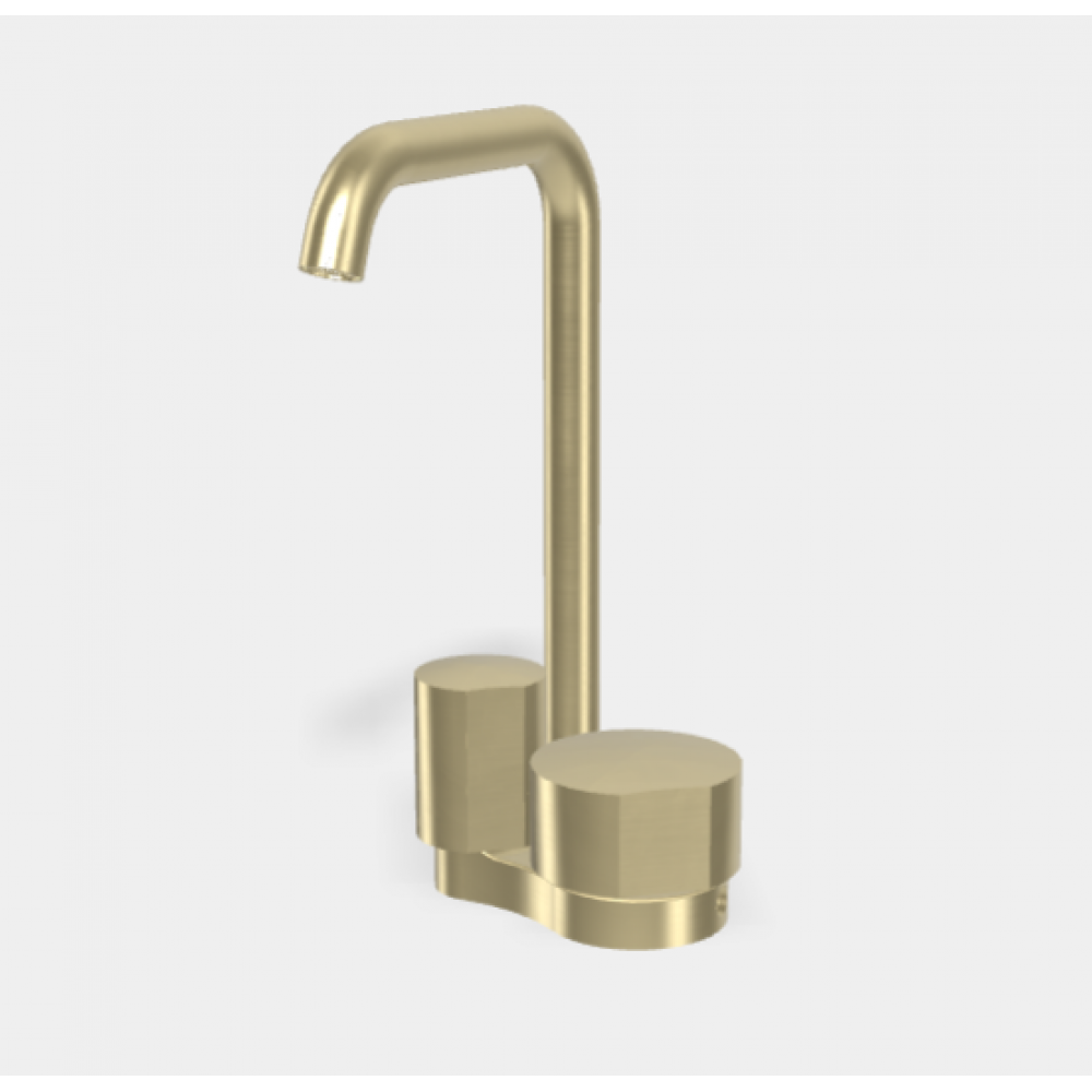 Смеситель для раковины, Fima Carlo Frattini, So, цвет-брашированный шампань