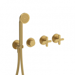 Смеситель для душа, Fantini, Icona Classic, на 2 потребителя, цвет-Pure Brass PVD