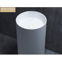 Раковина, Salini, Armonia, шгв 450*450*850, отверстия для смесителя-отсутствуют, цвет-RAL1001 Beige