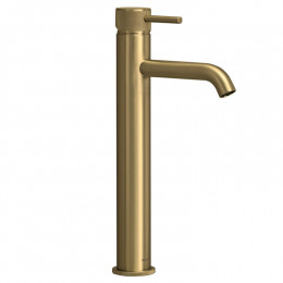 Смеситель для раковины, Splendy, Passion, высокий, цвет-золото матовое (брашированное)