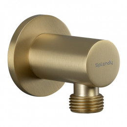 Шланговое подсоединение, Splendy, круглый отражатель, без держателя, цвет-золото матовое (брашированное)