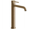 Смеситель для раковины, Gessi, 316 Trame, цвет-Warm Bronze Brushed PVD