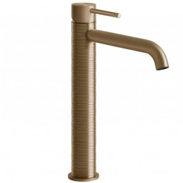 Смеситель для раковины, Gessi, 316 Trame, цвет-Warm Bronze Brushed PVD