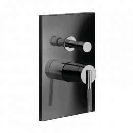 Смеситель для душа, Gessi, Ingranaggio, на 2 потребителя, цвет-Black Metal PVD