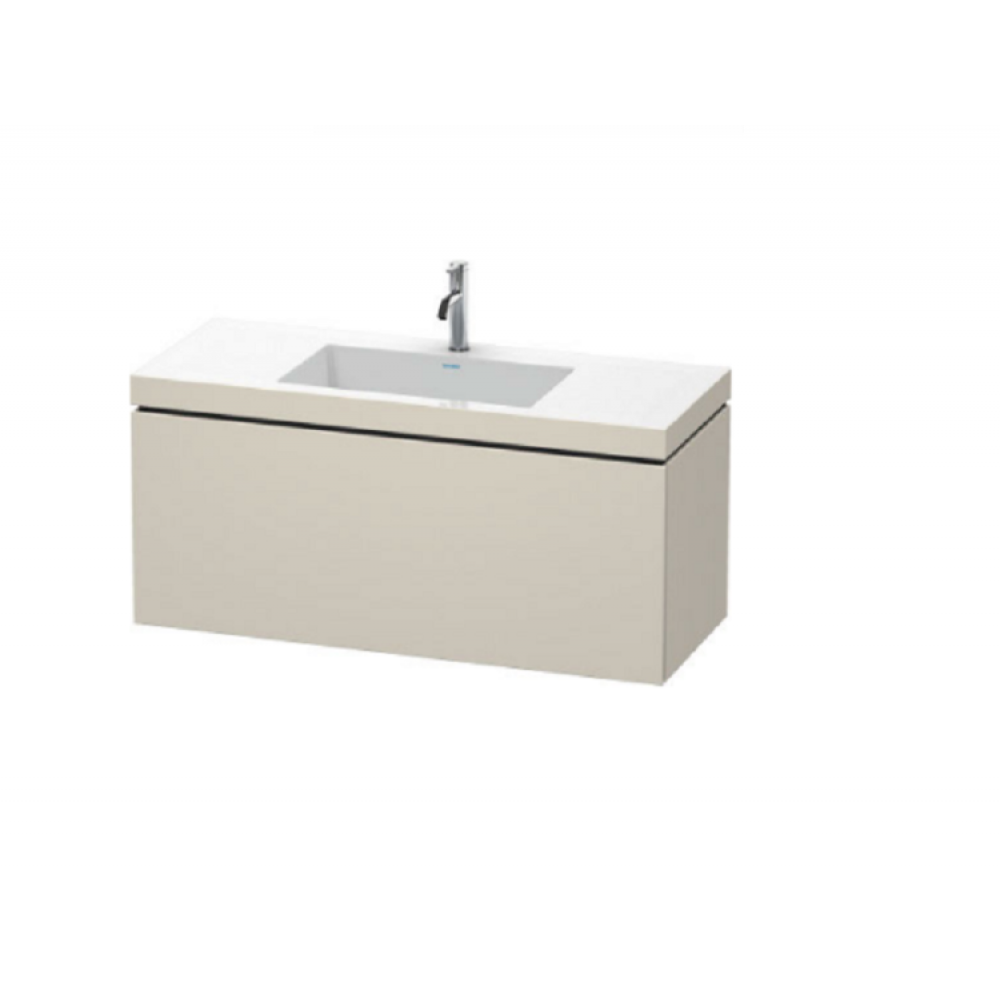Тумба под раковину, Duravit, L-Cube, шгв 1200*480*500, раковина-в комплекте, цвет-серо-коричневый матовый