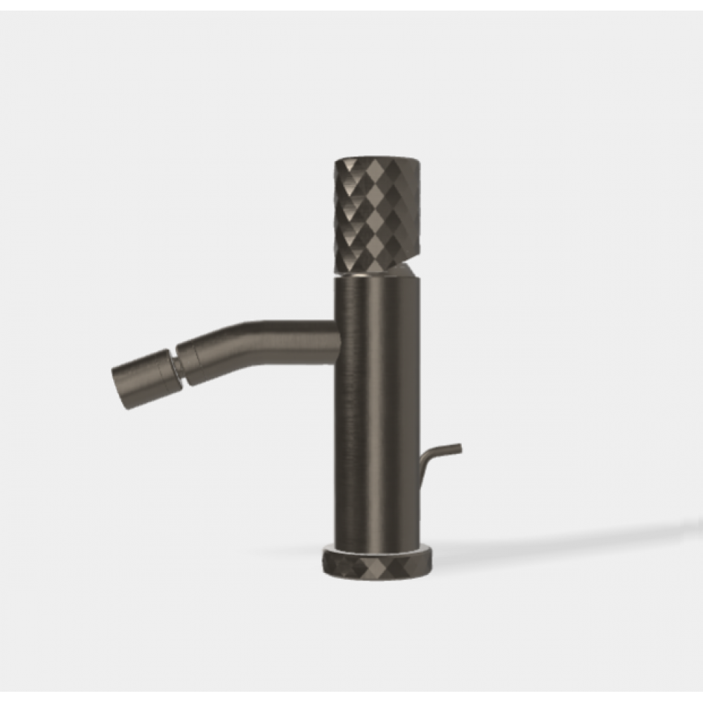 Смеситель для биде, Fima Carlo Frattini, Spillo Tech, X COLLECTION, цвет-брашированный черный хром