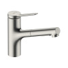Смеситель для кухни, Hansgrohe, Zesis M33, цвет-сталь