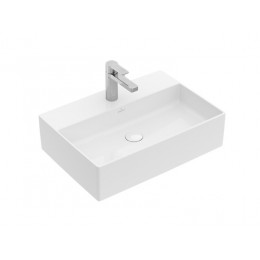 Раковина, Villeroy&Boch, Memento, шгв 600*420*90, отверстия для смесителя-1 сквозное, 2 промаркированных, цвет-alpine white