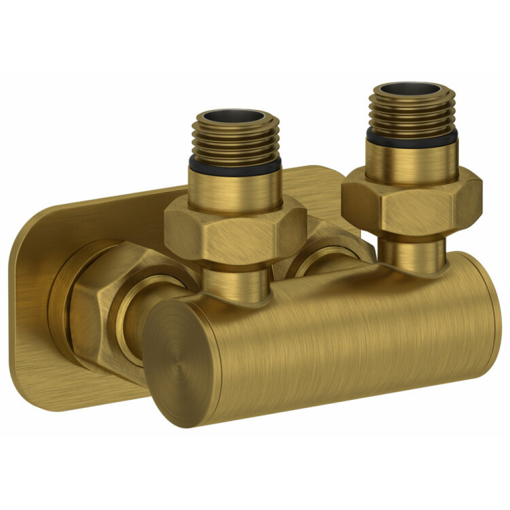 Модуль, Сунержа, угловой EU50,  для водяных полотенцесушителей, цвет-латунь состаренная