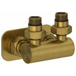 Модуль, Сунержа, угловой EU50,  для водяных полотенцесушителей, цвет-латунь состаренная