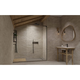 Душевая перегородка, Radaway, Modo SL II, правосторонняя, шв 900*2000, черный, цвет стекла-прозрачный, Easy Clean