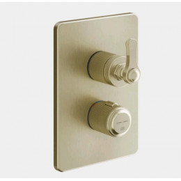 Смеситель для душа, Gessi, VENTI20, на 3 потребителя, цвет-латунь брашированная PVD(Brushed Brass PVD)