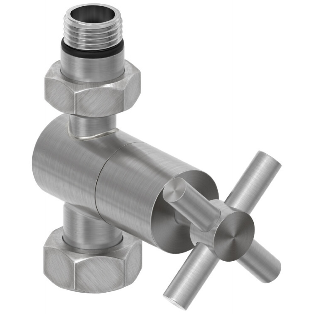 Вентиль, Сунержа, G 1/2" НР х G 3/4" НГ, прямой, крест, цвет-сатин