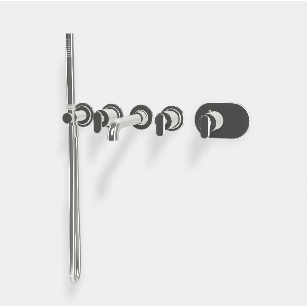 Смеситель для ванны и душа, Fima Carlo Frattini, Park Lane, цвет-хром