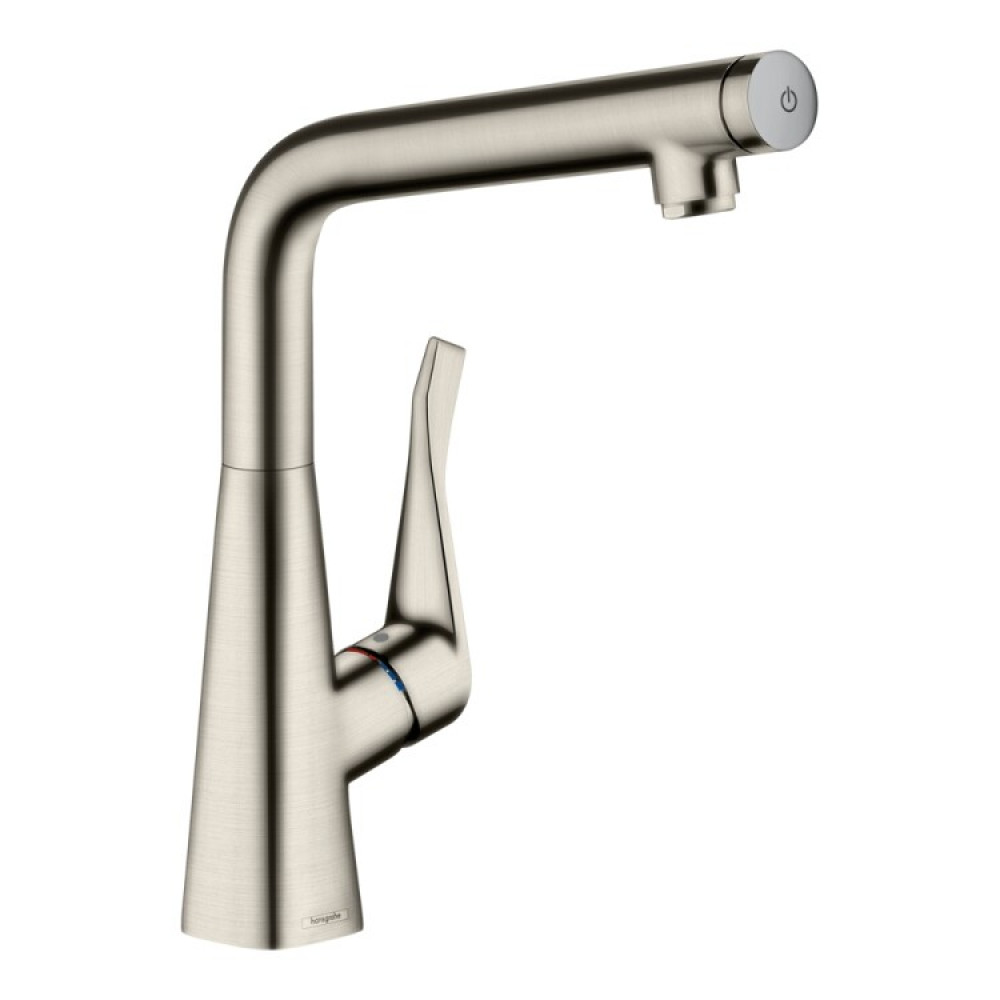 Смеситель для кухни, Hansgrohe, Metris Select M71, Eco, цвет-сталь