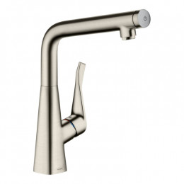 Смеситель для кухни, Hansgrohe, Metris Select M71, Eco, цвет-сталь