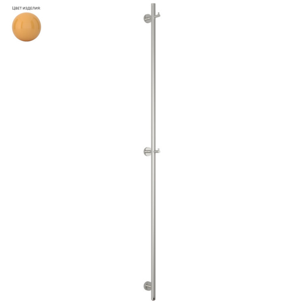 Полотенцесушитель, Сунержа, Аскет, шгв 50*122.5*1650, нижнее, кабель, цвет-RAL 1034 Пастельно-жёлтый