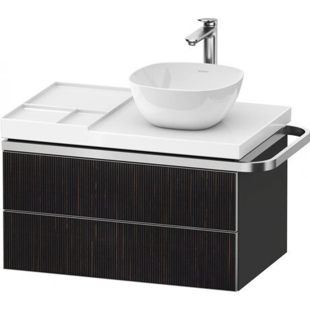 Тумба под раковину, Duravit, Aurena, шгв 784*492*435, раковина-необходимо заказать, цвет-тисненое эбеновое дерево/графит суперматовый