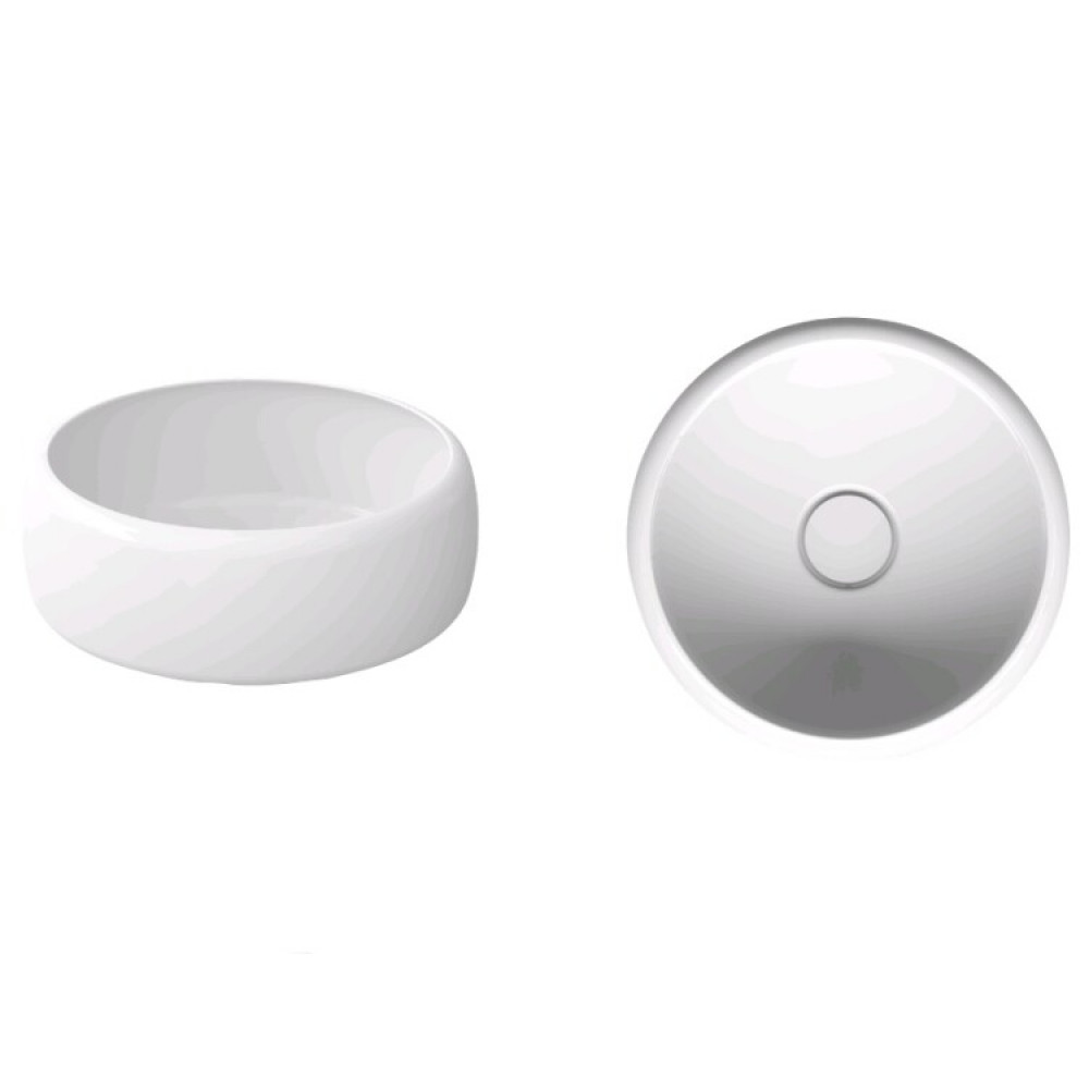 Раковина, Bette, BetteCurve, шгв 420*420*115, отверстия для смесителя-отсутствуют, BetteGlasur® Plus, цвет-белый