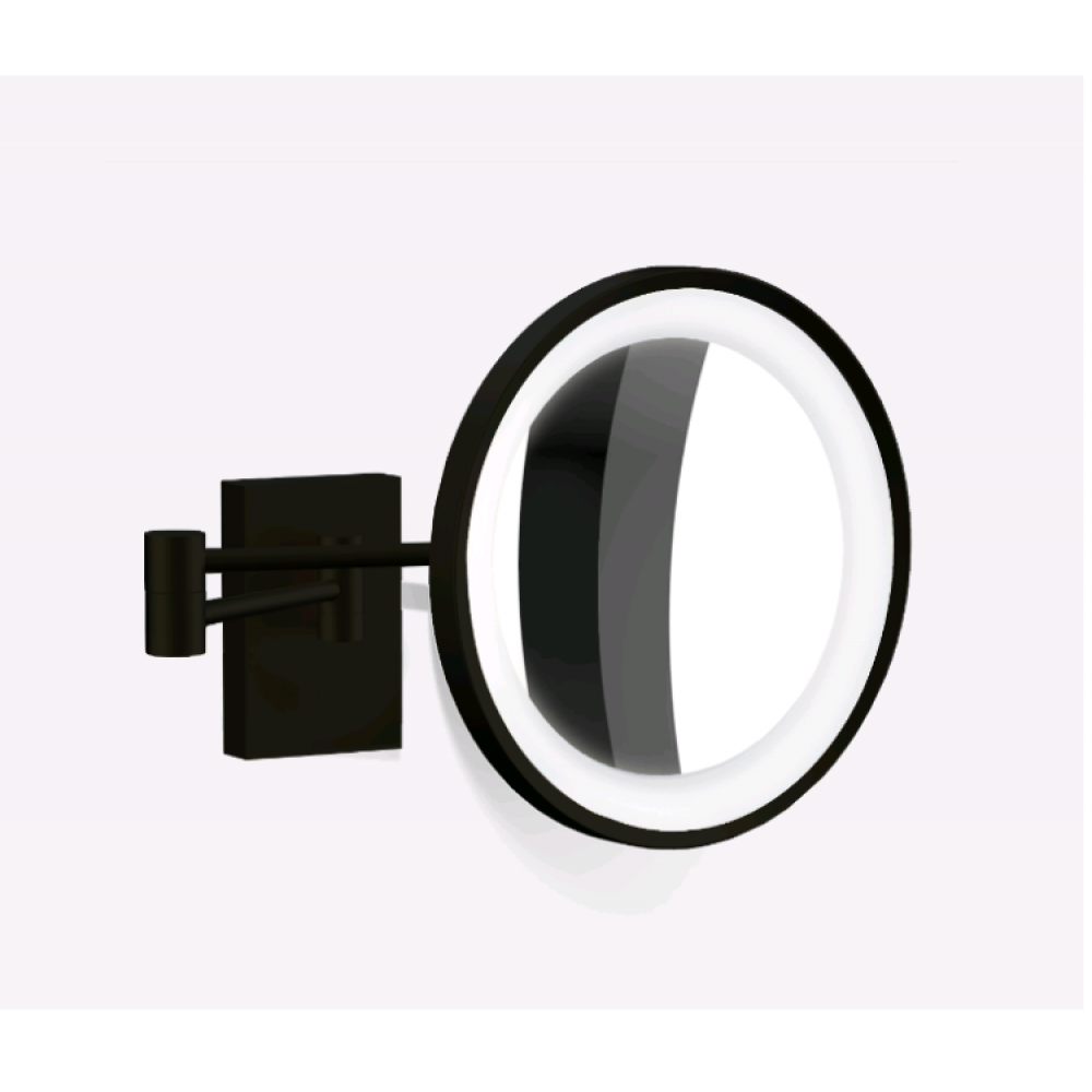 Косметическое зеркало, Decor Walther, BS, с подсветкой, цвет-черный матовый